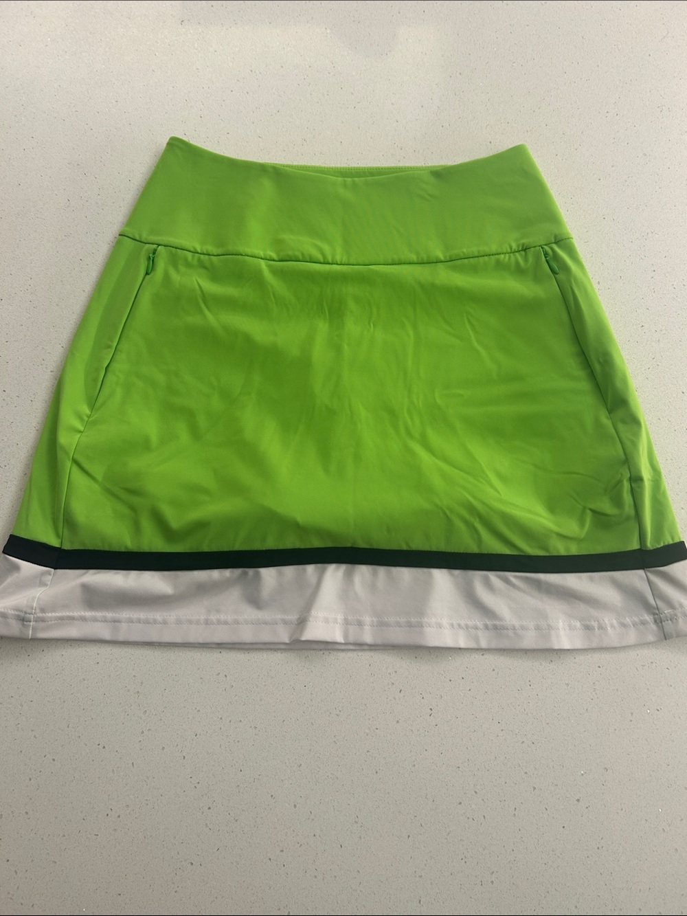 Kinona Neon Lime Active Skort with White Hem